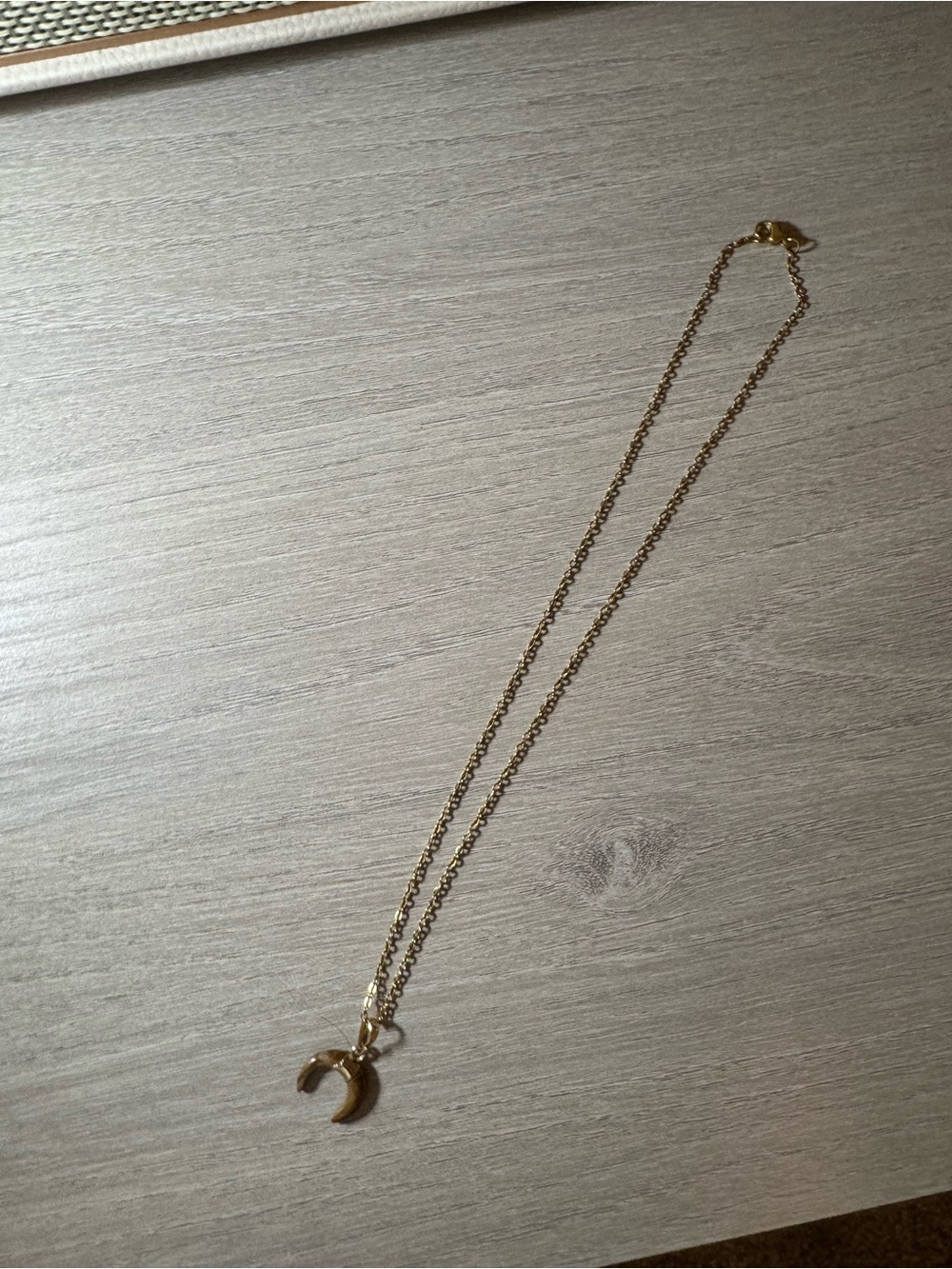 Delicate Gold Crescent Moon Pendant Necklace - Women's Jewelry